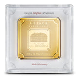 100 Gram Geiger Square Gold Bar (New w/ Assay)