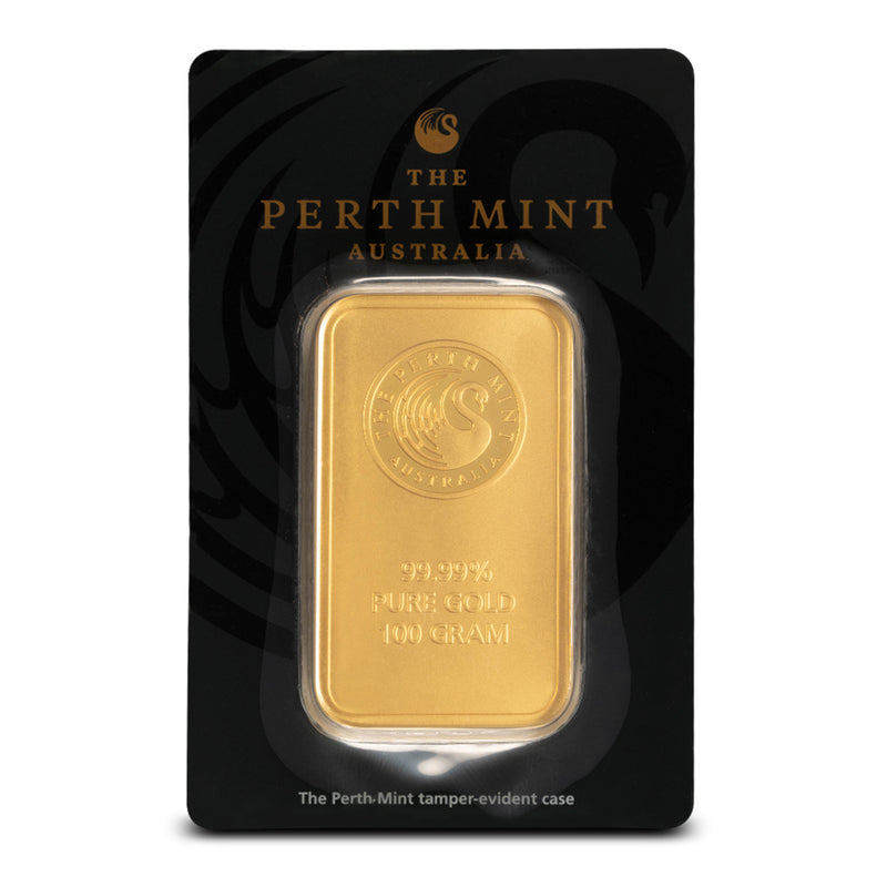 100 Gram Perth Mint Gold Bar (New w/ Assay)