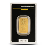 10 Gram Argor Heraeus Gold Bar (New w/ Assay)