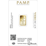2.5 Gram PAMP Suisse Fortuna Veriscan Gold Bar (New w/ Assay)