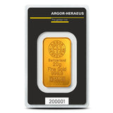 20 Gram Argor Heraeus Gold Bar (New w/ Assay)