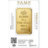 50 Gram PAMP Suisse Fortuna Veriscan Gold Bar (New, w/ Assay)