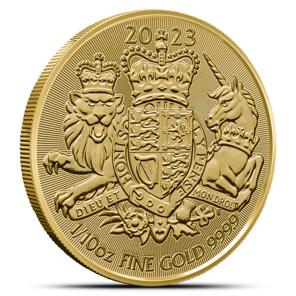 2023 1/10 oz British Gold Royal Arms Coin (BU)