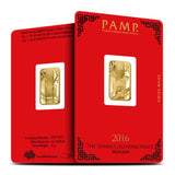 5 Gram PAMP Suisse Lunar Monkey Gold Bar (New w/ Assay)