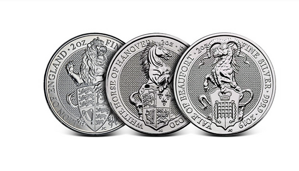 2 oz British Silver Queen’s Beast Coin (Random Year, Varied Condition)